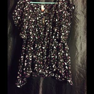 🎀SALE🎀 Bird Chiffon top w/ cami! NWOT