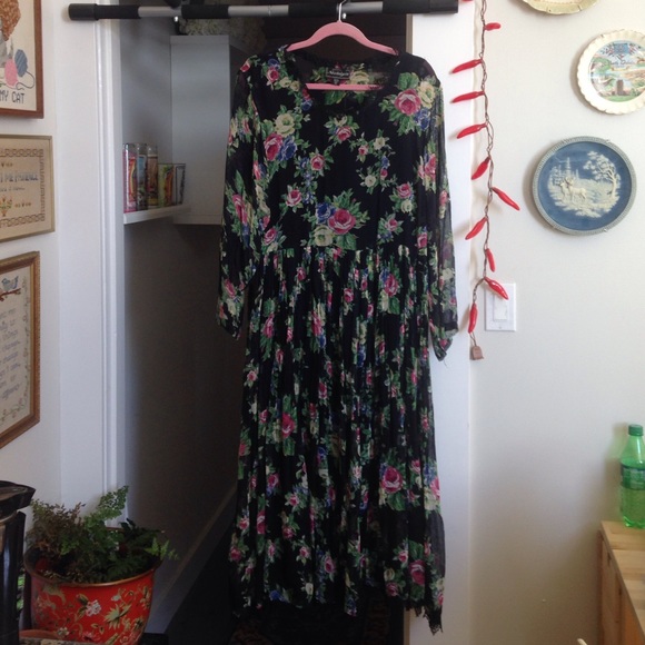 Vintage floral print dress