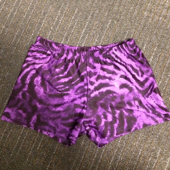 DONATED. Purple zebra workout spandex shorts