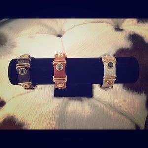 Leather & Stone Bracelets