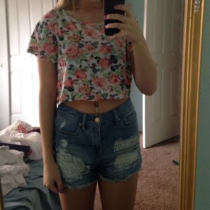 Floral crop top