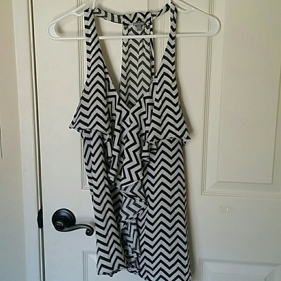 Black and white tank top
