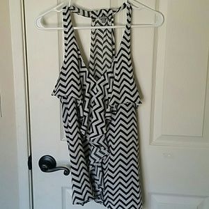 Black and white tank top