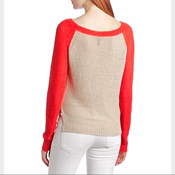 🆕 BCBG Risa Colorblock Knit Raglan Sweater - Picture 2 of 5