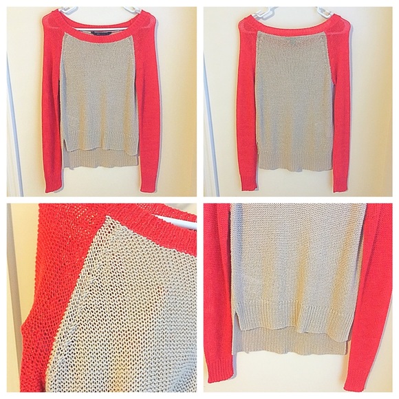 🆕 BCBG Risa Colorblock Knit Raglan Sweater - Picture 3 of 5