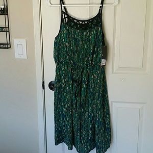 Above the knee drawstring waist dress