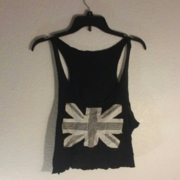 Black & White Cross Crop Top - Picture 1 of 2