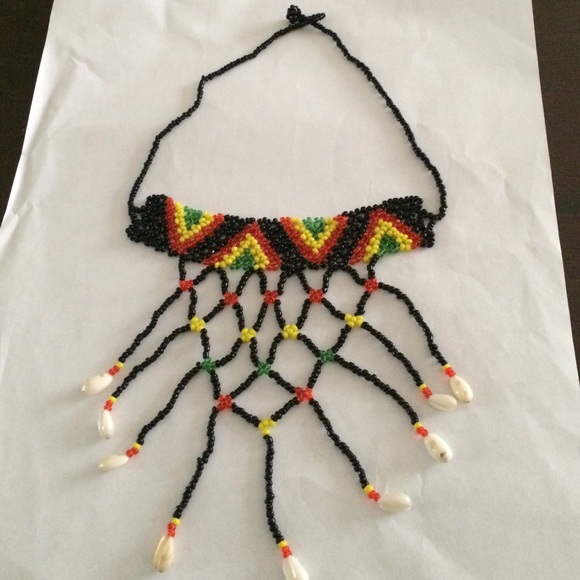 Maasai Beaded Choker Necklace - Picture 2 of 2