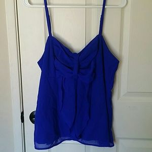 Bright blue tank