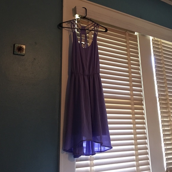 Nordstrom high/low dress w crossed straps 🔮🌸🍇💜