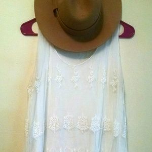 Sweet Girl White Lacey Tank