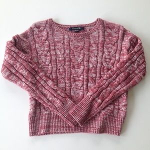 Crop Red and White Sweater