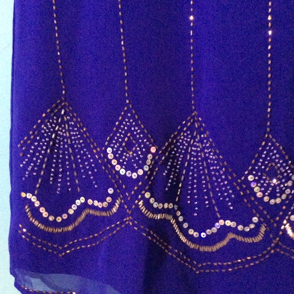 NWT BEAUTIFUL ROYAL BLUE DRESS WITH SPARKLE! - Picture 2 of 4