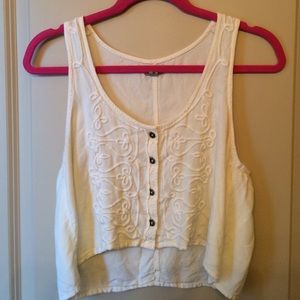 Cream crop top