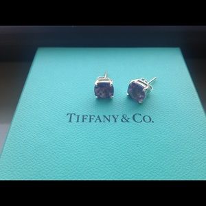 Tiffany & Co Cushion Cut Amethyst Earrings