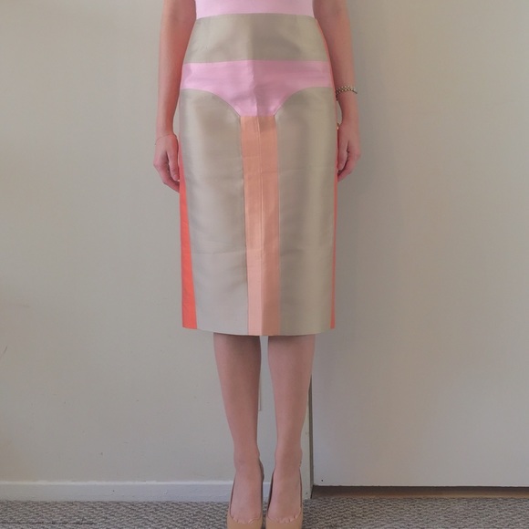 Marc Jacob Pastel Color Block Pencil Skirt