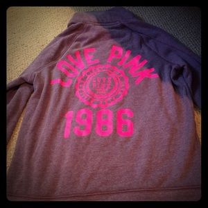 PINK zip up sweatshirt
