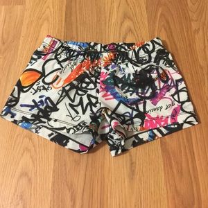 Child graffiti dance shorts