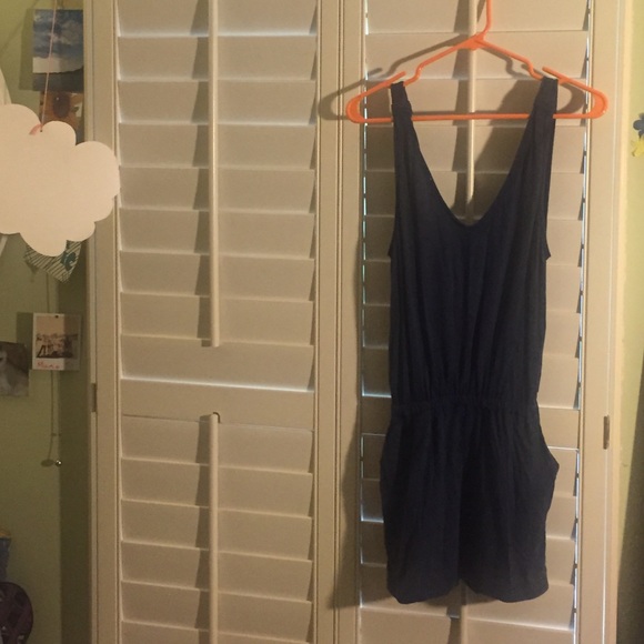 Navy Blue Romper - Picture 1 of 3