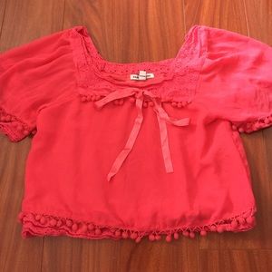 Peachy pink crop top