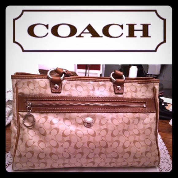 👜Large Classic COACH leather handbag