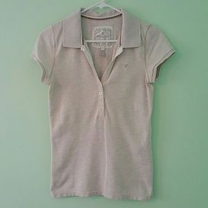 Beige American Eagle Polo