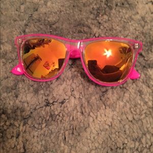 Hot pink sunglasses