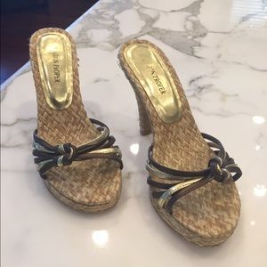 Bronze and gold Strap Sandal