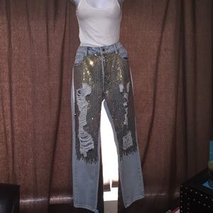 Sequin Jeans