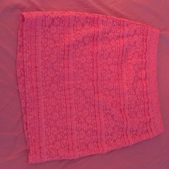 Powerful Pink Lace Mini Skirt // Glam Time