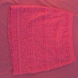 Powerful Pink Lace Mini Skirt // Glam Time