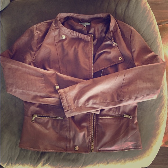 Quilted Faux Leather Jacket