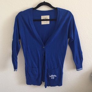 Blue cardigan