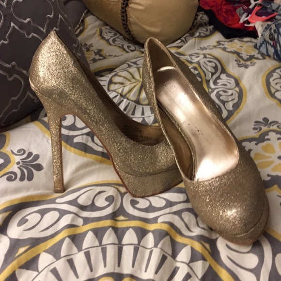Cathy Jean Sparkle Heels (Gold)
