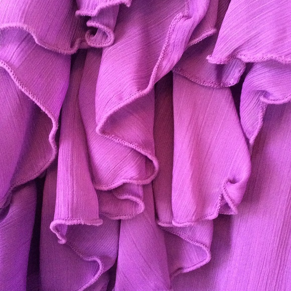 Beautiful Purple Ruffle Dress - Picture 3 of 4
