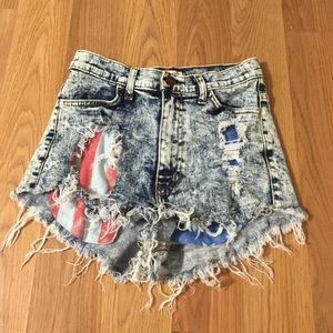 America denim shorts