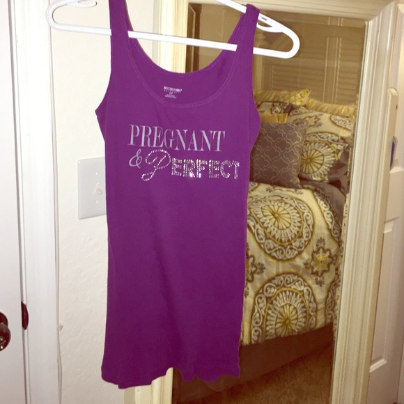Pregnant & Perfect Maternity Tank (Purple)
