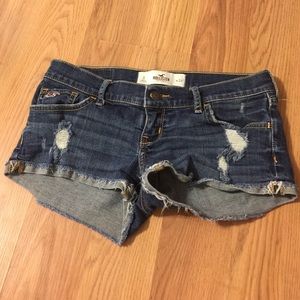 Low rise denim hollister shorts