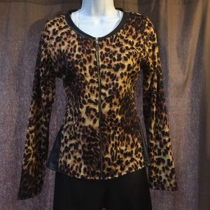 Classic Leopard Print peplum styled shirt