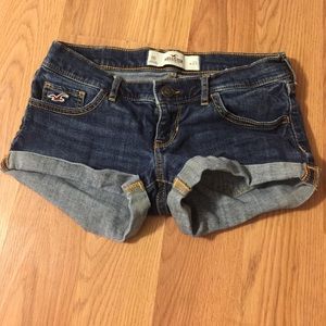 Low rise denim hollister shorts