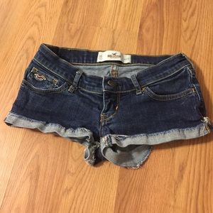 Low rise denim hollister shorts