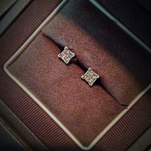 SOLD Authentic Diamond Stud Earrings