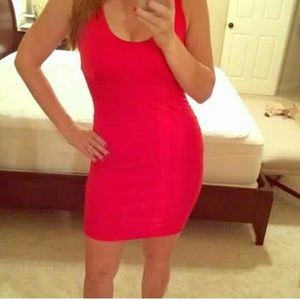 Bebe Red Orange dress