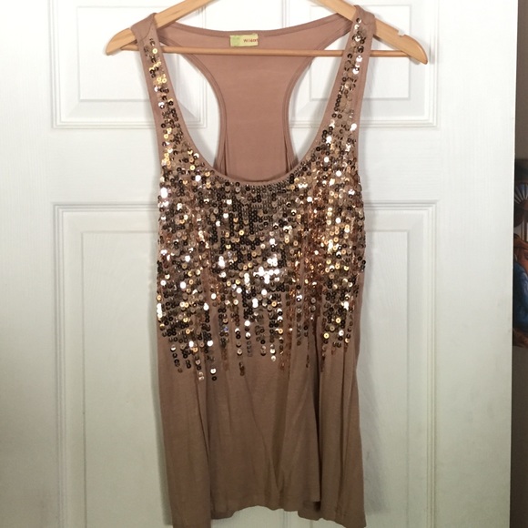 Gold sequined top