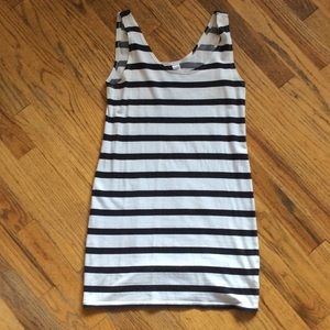 Black and white tank dress