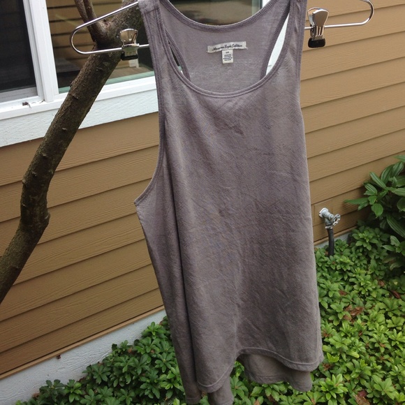 American Eagle worn grey tank
