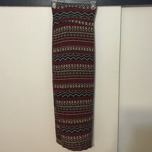Tribal print maxi skirt