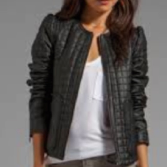 Joie Yetta Leather Black Jacket - Picture 4 of 5