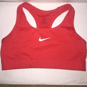 Red Nike sports bra