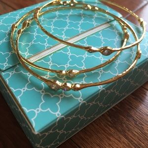 Stella and dot Devi bangles in gold